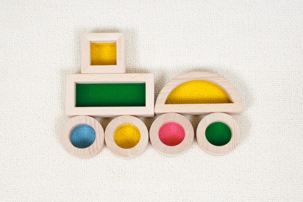24-Piece Beechwood Acrylic Window Building Blocks Set