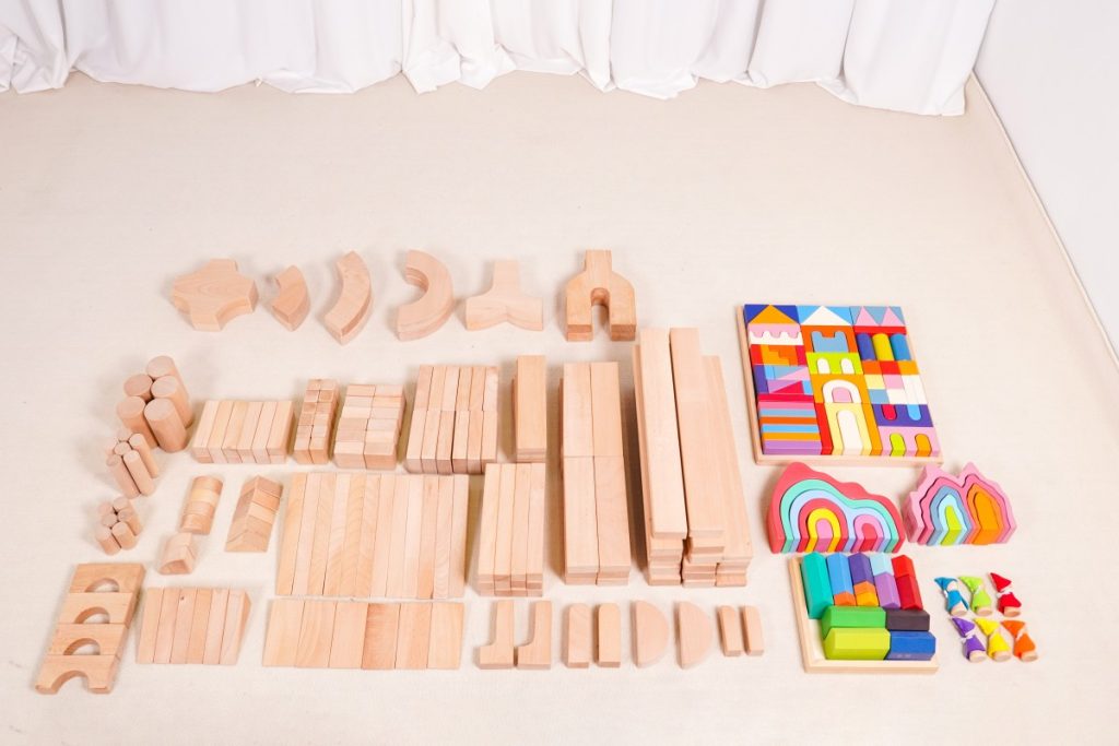 260-Piece Fairy Tale City Wooden Building Block Set