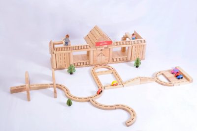 Q: What can children build with the set? A: Children can create railway stations, public buildings, bridges, houses, towers, platforms, roads and imaginative community environments. Q: What accessories are included? A: The set includes 15 traffic signs, six occupational figures, ten trees and ten vehicles. Q: What are the 20 cards used for? A: The construction cards provide visual references that can support guided building, observation, sequencing and independent reconstruction activities. Q: Is the set suitable for collaborative use? A: Yes. The large quantity and varied components allow several children to contribute to one city layout or work on separate structures simultaneously. Q: Can children climb on the completed buildings? A: No. The blocks are construction materials and are not designed as climbing, seating or load-bearing equipment. Q: Can the configuration be customized? A: Sing2Sky can support customized quantities, accessory combinations, storage solutions, logos and private-label packaging, subject to technical evaluation and minimum order requirements.