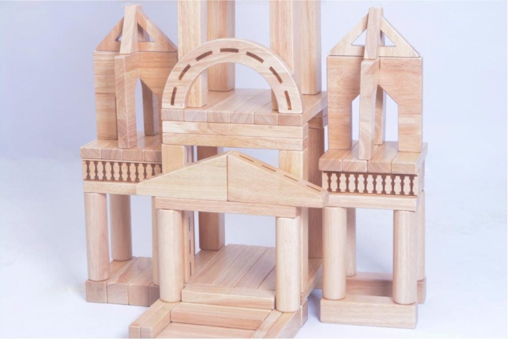 398-Piece Preschool Architectural & Railway Wooden Building Blocks Set