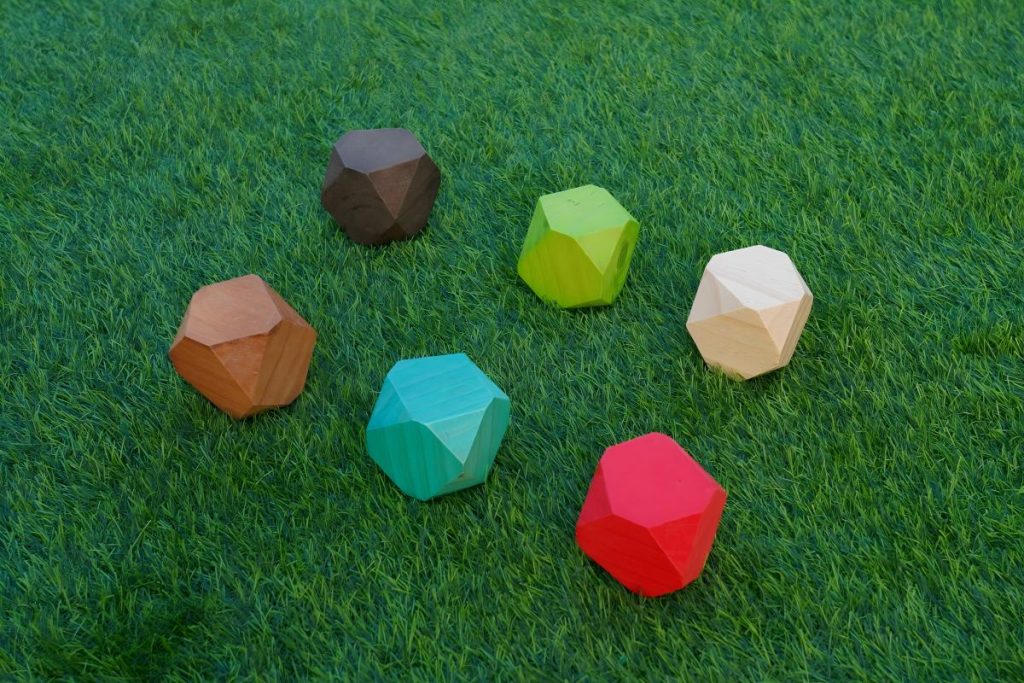 398-Piece Rainbow Faceted Stacking Stones & Small World Building Set