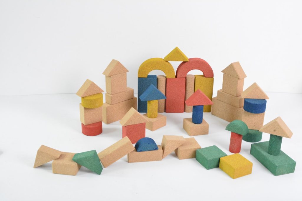 48-Piece Colorful Cork Building Blocks Set