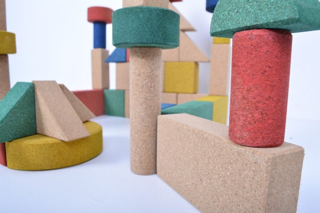 48-Piece Colorful Cork Building Blocks Set