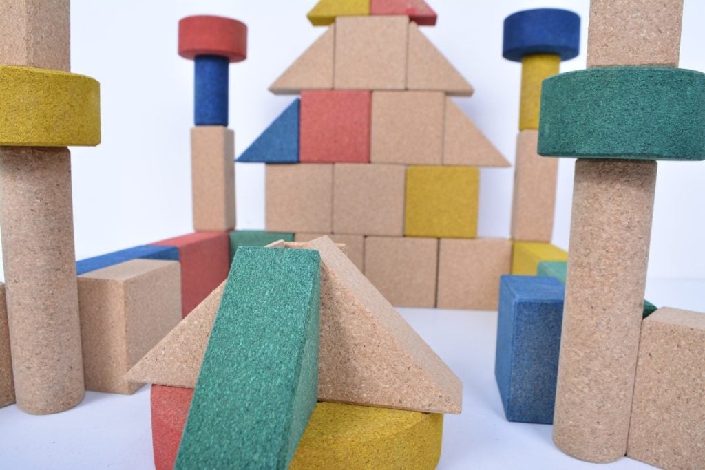 48-Piece Colorful Cork Building Blocks Set