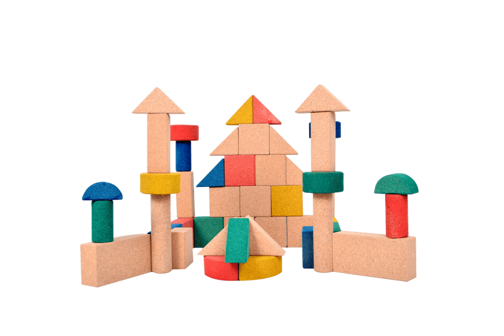 48-Piece Colorful Cork Building Blocks Set