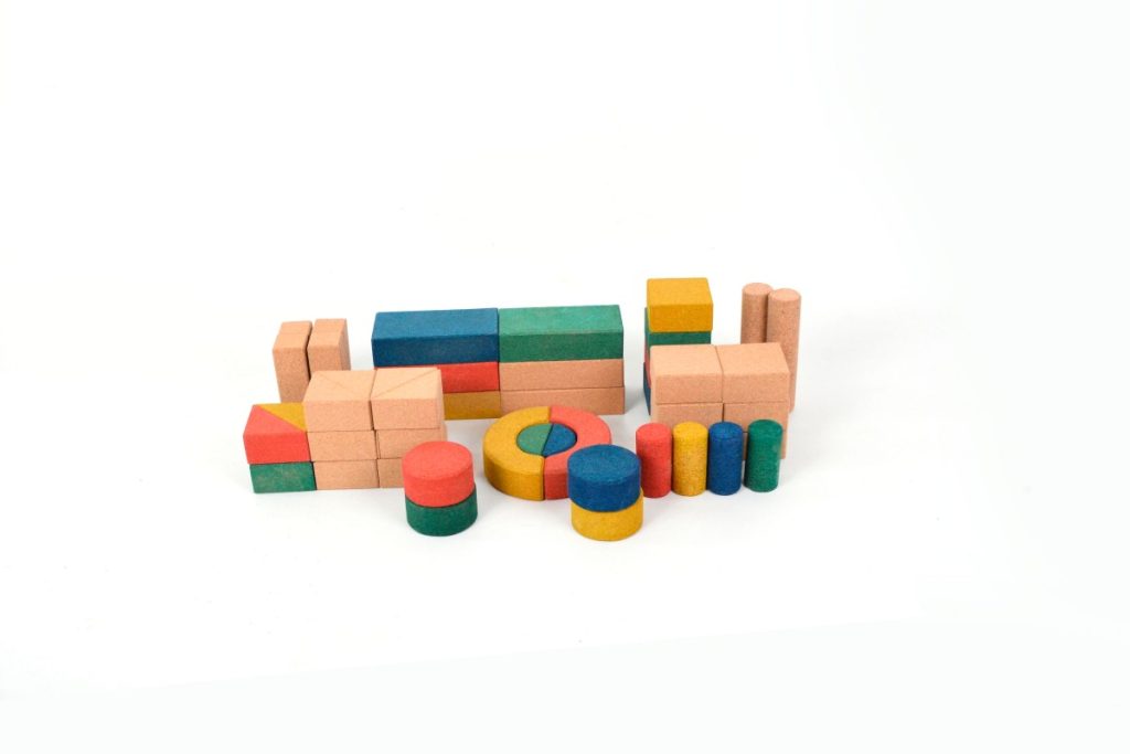 48-Piece Colorful Cork Building Blocks Set