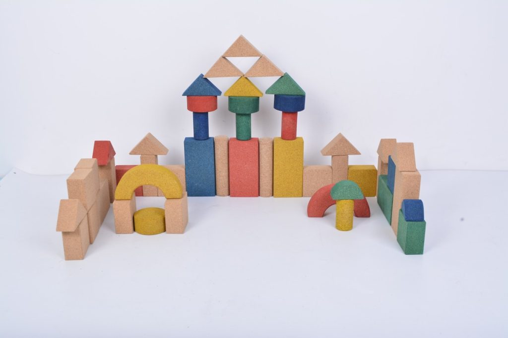 48-Piece Colorful Cork Building Blocks Set