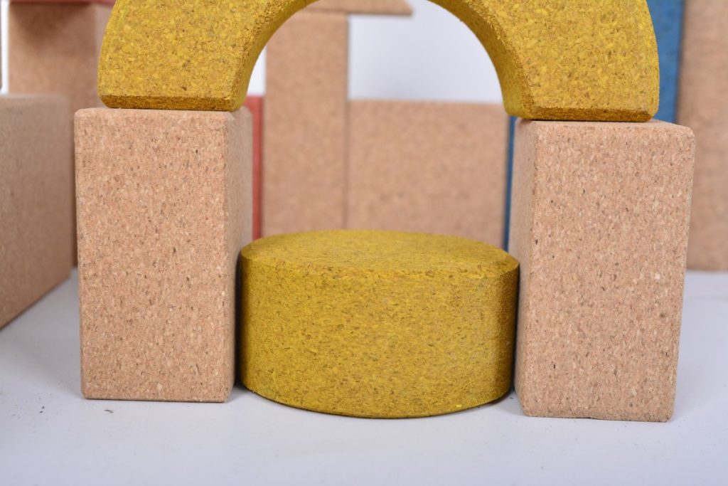 48-Piece Colorful Cork Building Blocks Set