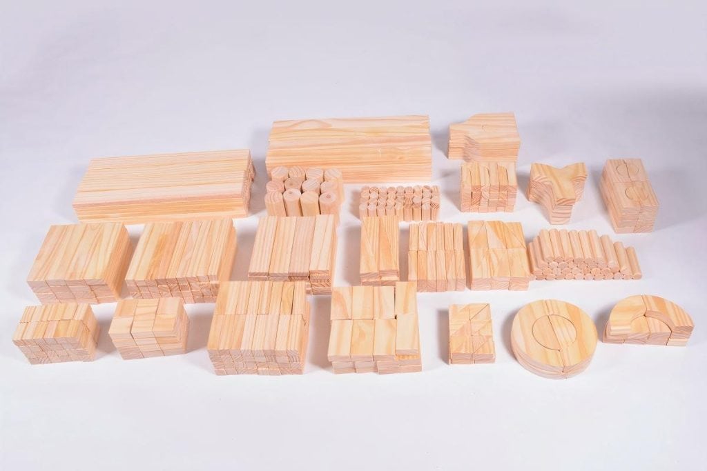 528-Piece Large New Zealand Pine Unit Blocks Set