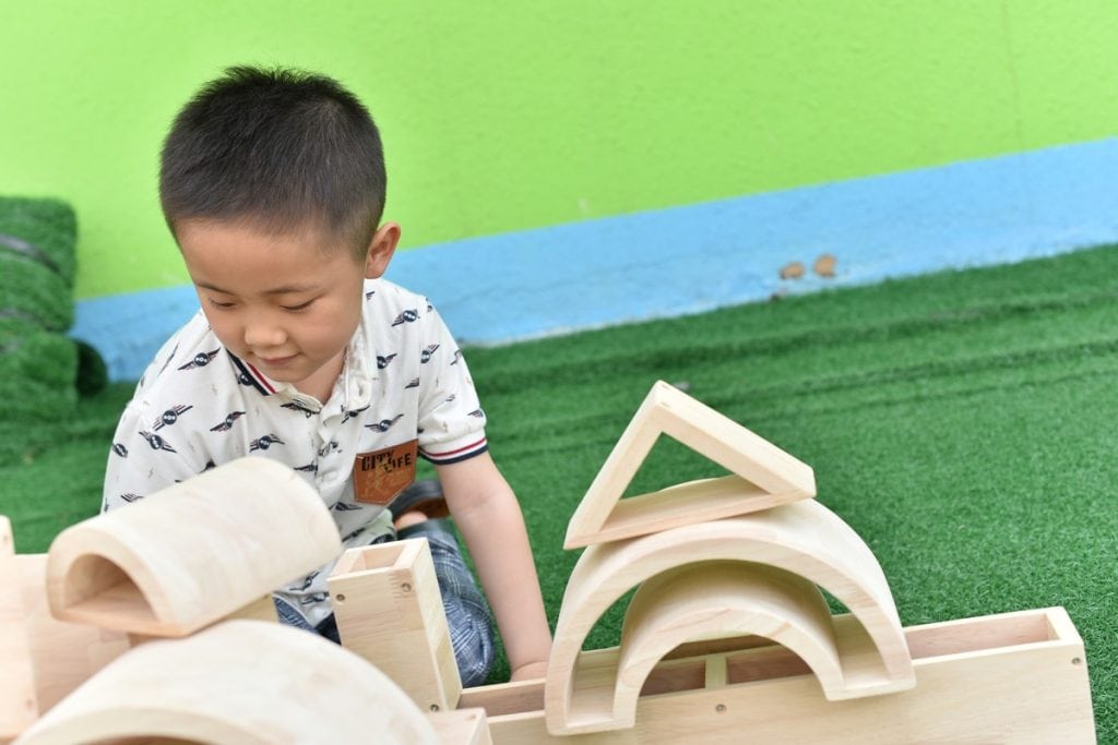58-Piece Large Hollow Wooden Building Blocks Set