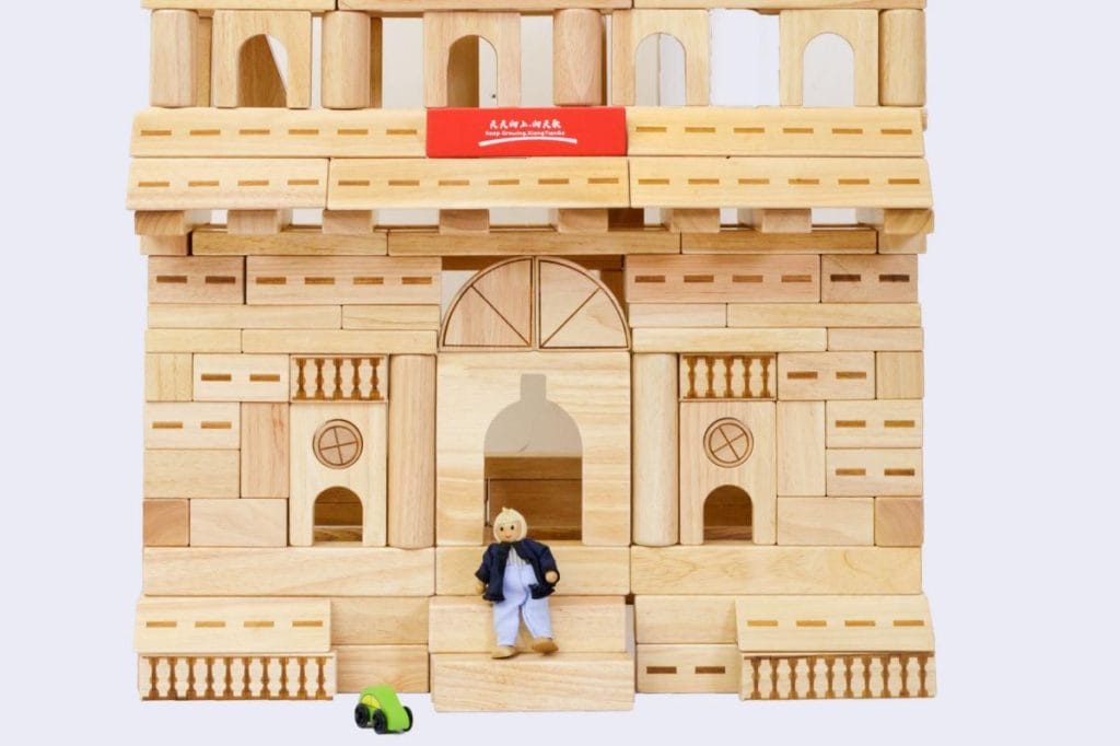 592-Piece Advanced Preschool Architectural & Railway Wooden Building Blocks Set