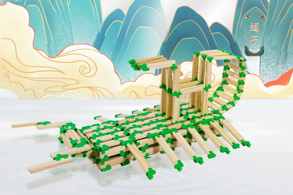 6101-Piece Modular Wooden Plank & Connector Construction Set