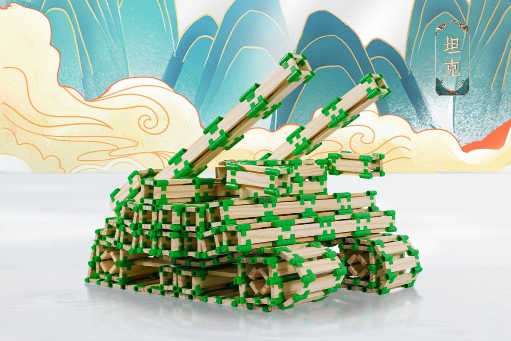 6101-Piece Modular Wooden Plank & Connector Construction Set