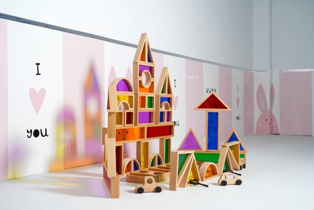 68-Piece Jumbo Beechwood Acrylic Window Blocks Set