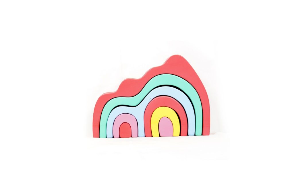 68-Piece Wooden Fairyland Small World & Building Set