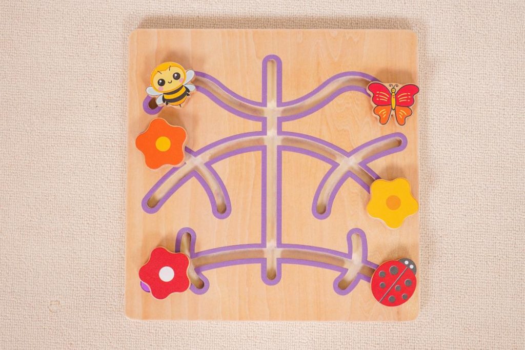 Mobile Montessori Learning Cabinet with Activity Boards