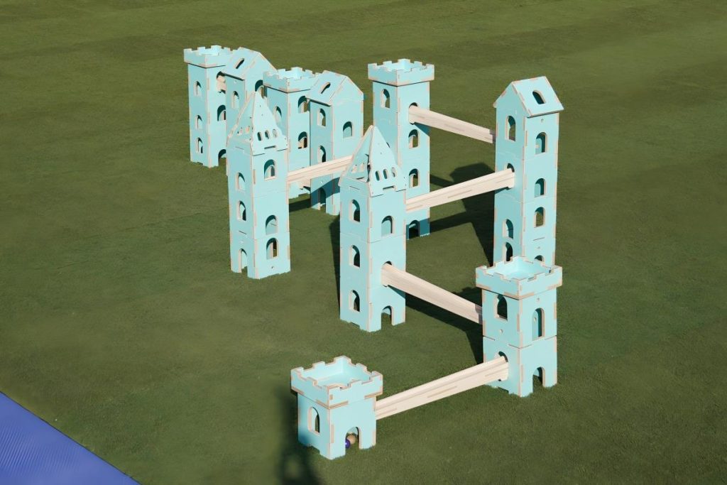 Modular Wooden Castle Ball Run System