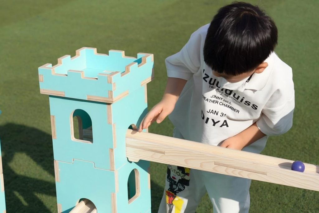 Modular Wooden Castle Ball Run System