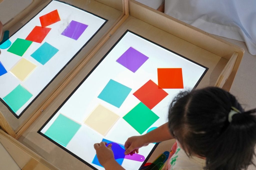Sensory Light Table & Mirror Exploration Set