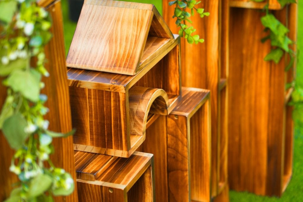 128-Piece Outdoor Hollow Wooden Building Blocks
