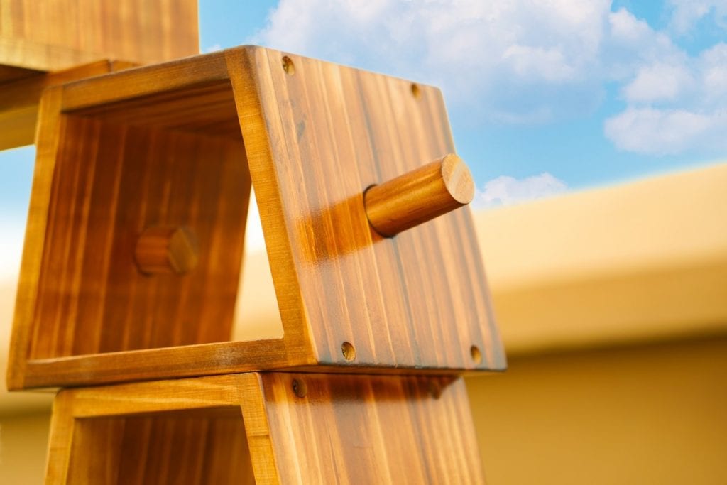 128-Piece Outdoor Hollow Wooden Building Blocks