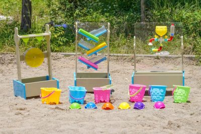 15-piece preschool water play set with water stations buckets and sensory accessories