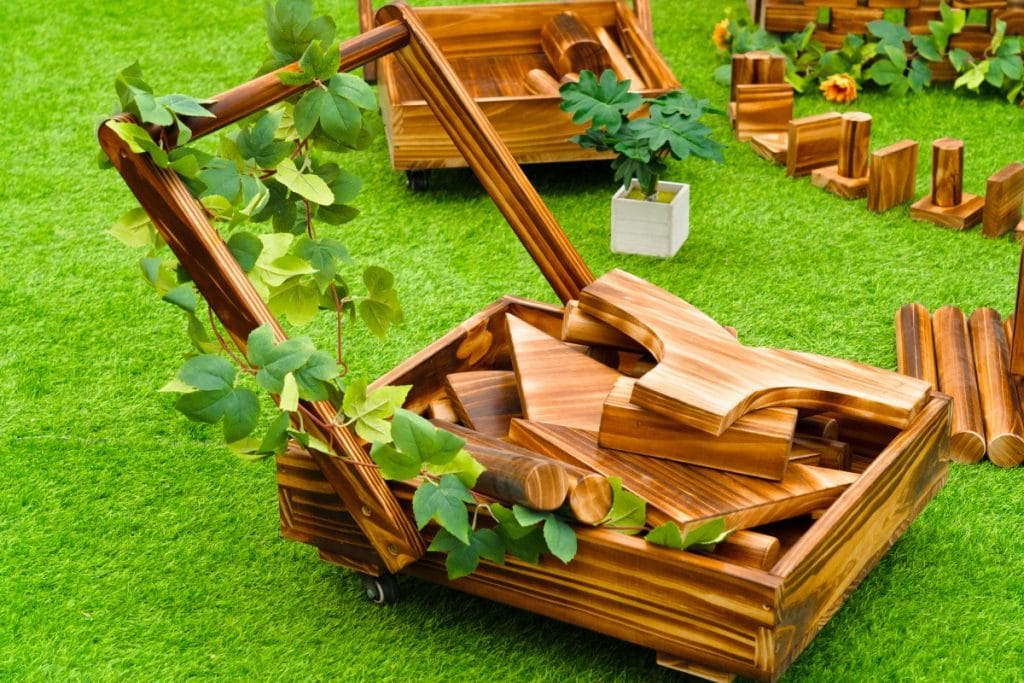 1633-Piece Large Outdoor Wooden Building Blocks – Basic Set
