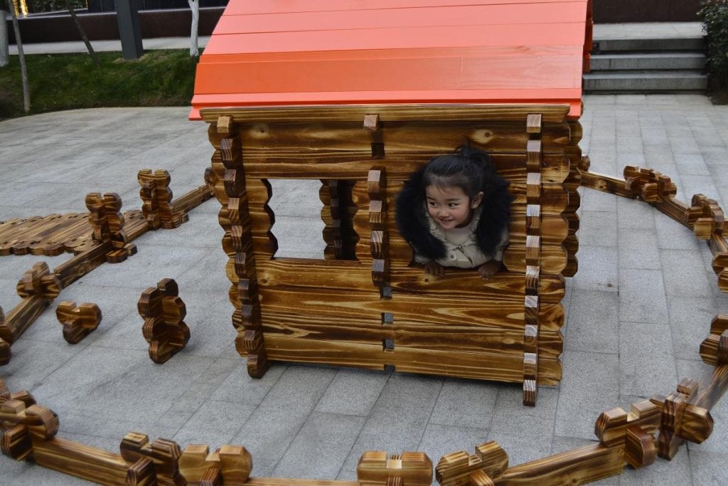 208-Piece Outdoor Wooden Town Building Set