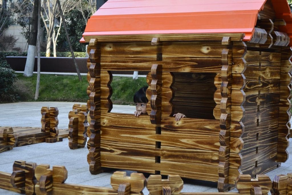 208-Piece Outdoor Wooden Town Building Set