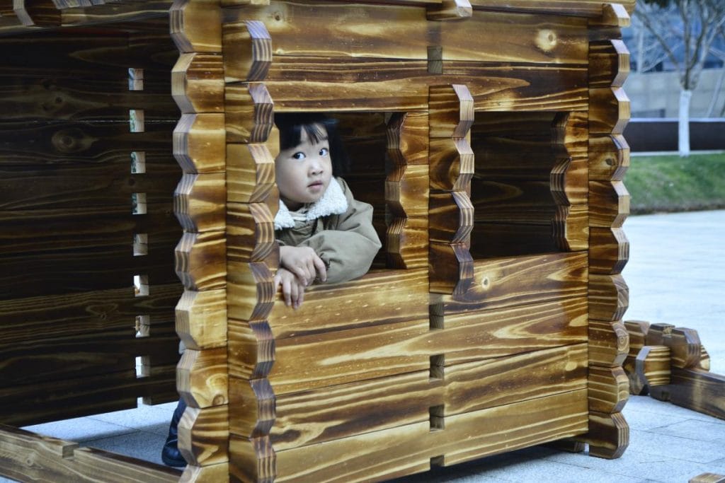 208-Piece Outdoor Wooden Town Building Set
