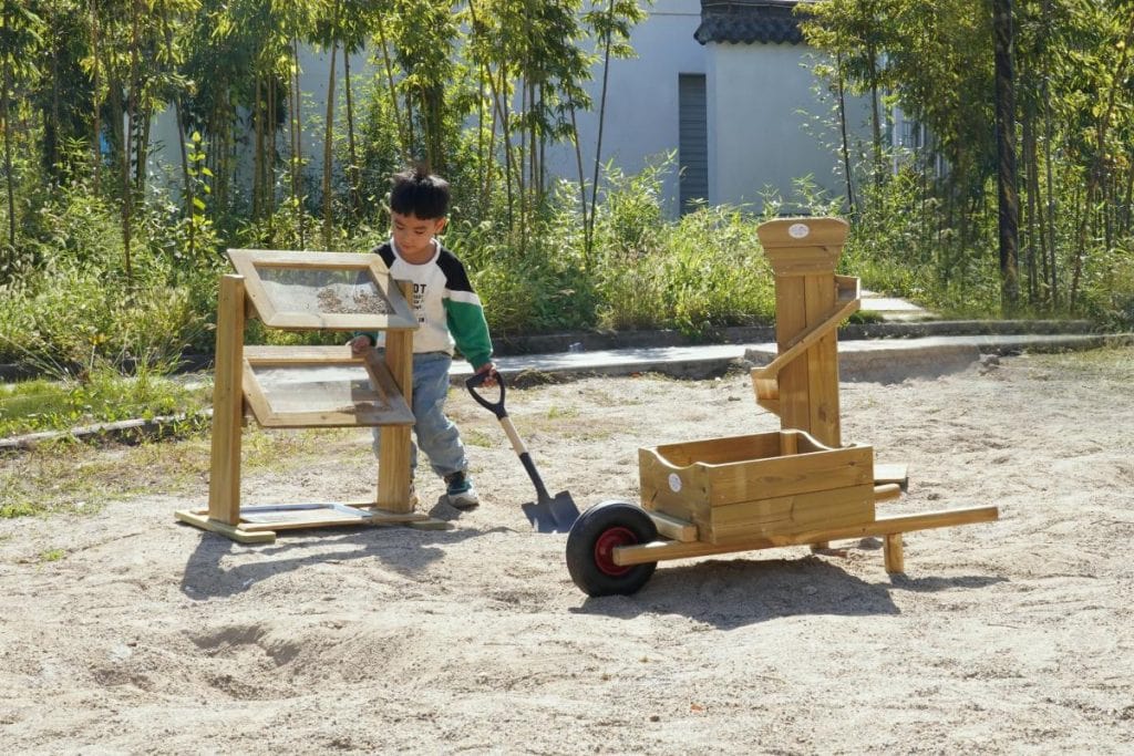 3 Piece Outdoor Wooden Sand Play Set