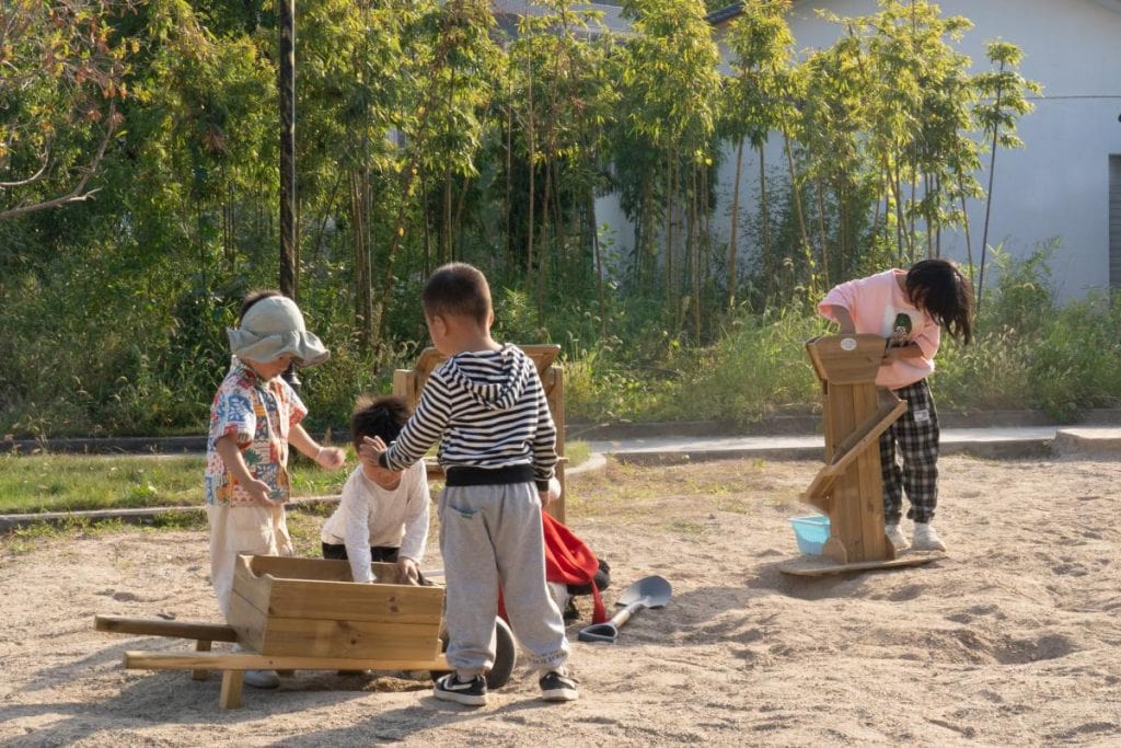3 Piece Outdoor Wooden Sand Play Set