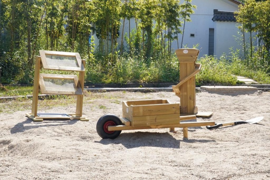 3 Piece Outdoor Wooden Sand Play Set