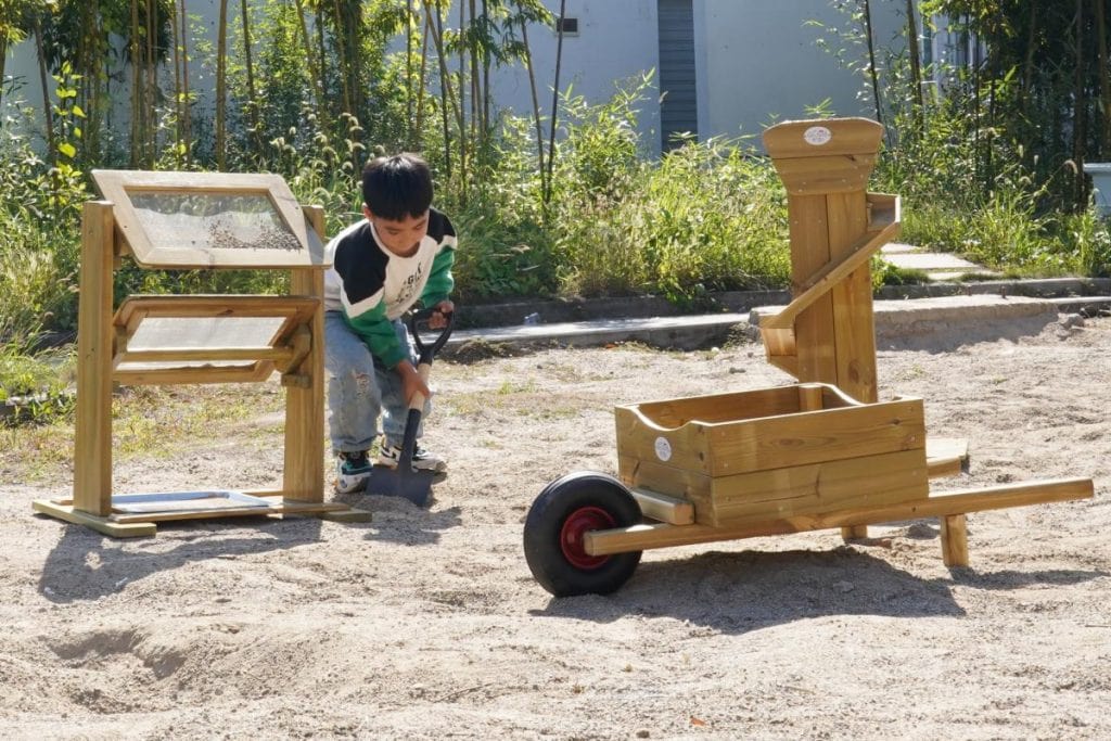 3 Piece Outdoor Wooden Sand Play Set