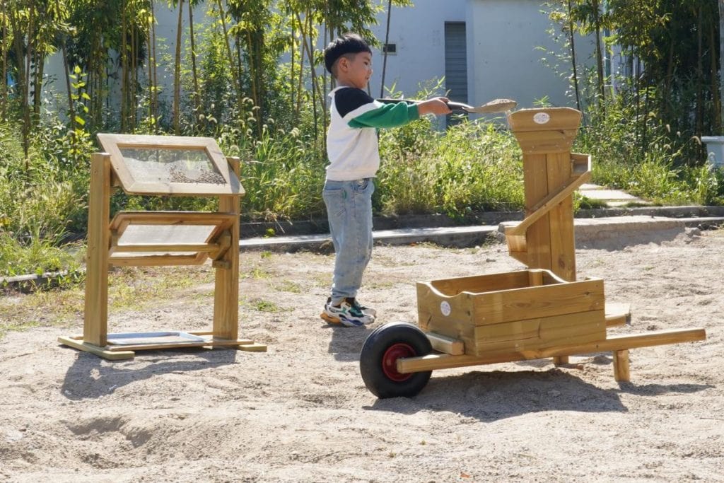 3 Piece Outdoor Wooden Sand Play Set