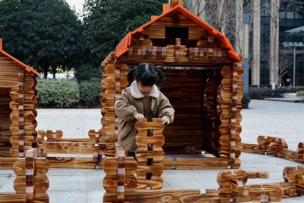 325-Piece Outdoor Wooden Town Building Set