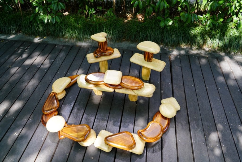 34-Piece Outdoor Pebble Building Blocks