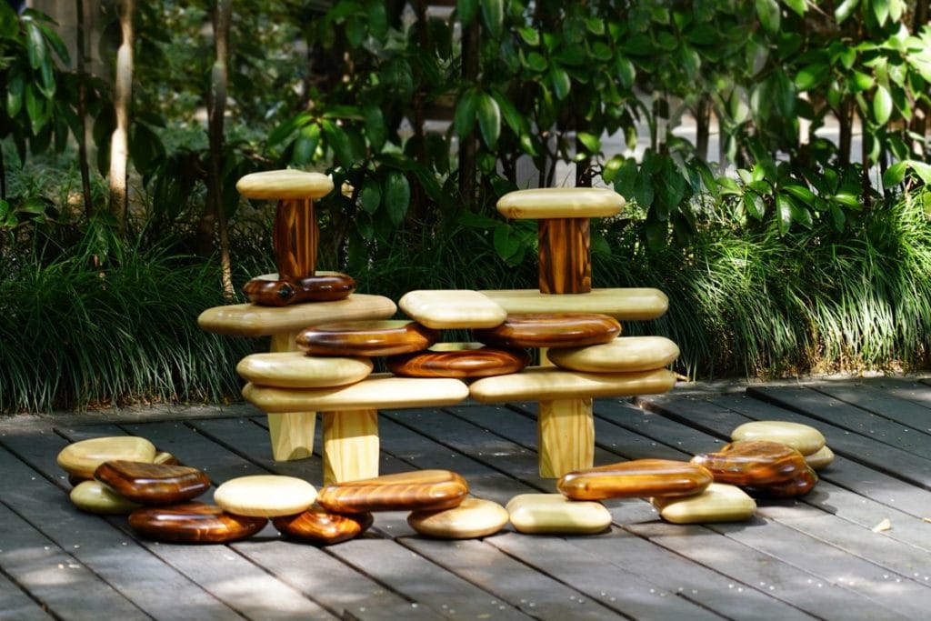 34-Piece Outdoor Pebble Building Blocks