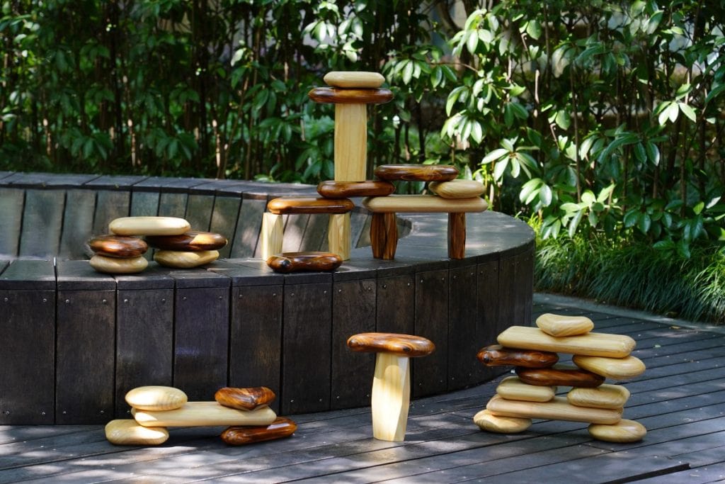 34-Piece Outdoor Pebble Building Blocks