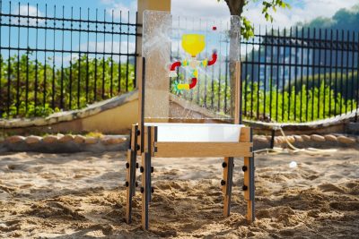 preschool acrylic water play and drawing table with transparent activity panel
