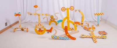 Mechanical Construction Sets Banner-1 Wooden bolt and nut mechanical construction sets for preschool STEAM play