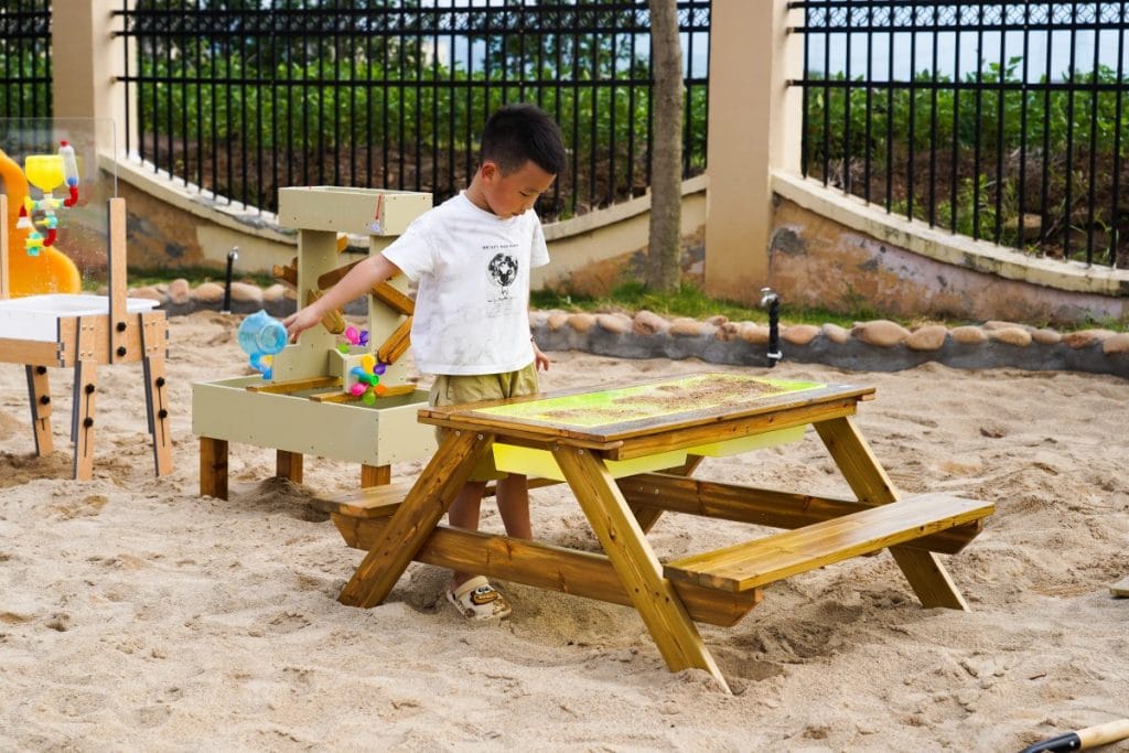 Outdoor Wooden Sand & Water Activity Table