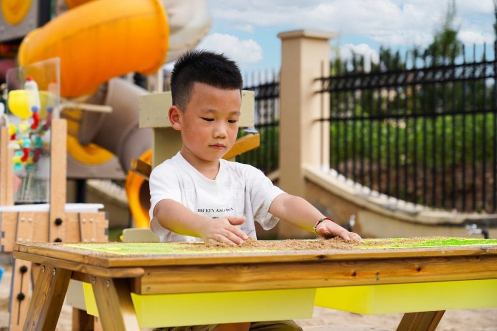 Outdoor Wooden Sand & Water Activity Table