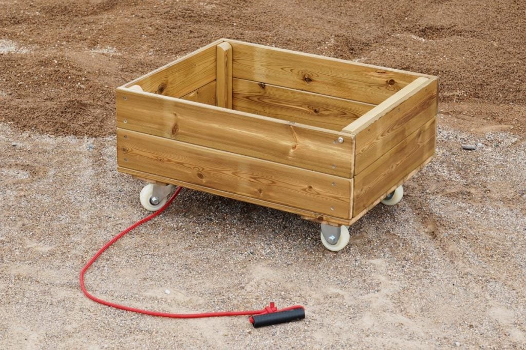 Outdoor Wooden Tipping Sand Cart