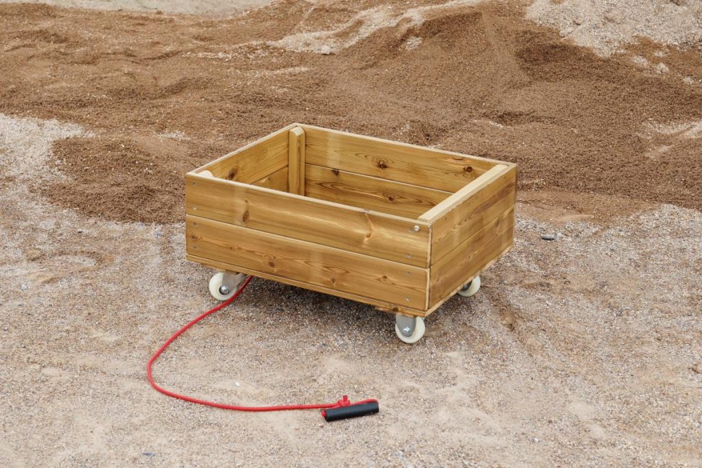 Outdoor Wooden Tipping Sand Cart