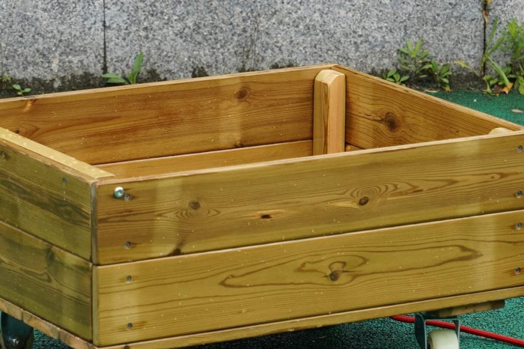 Outdoor Wooden Tipping Sand Cart