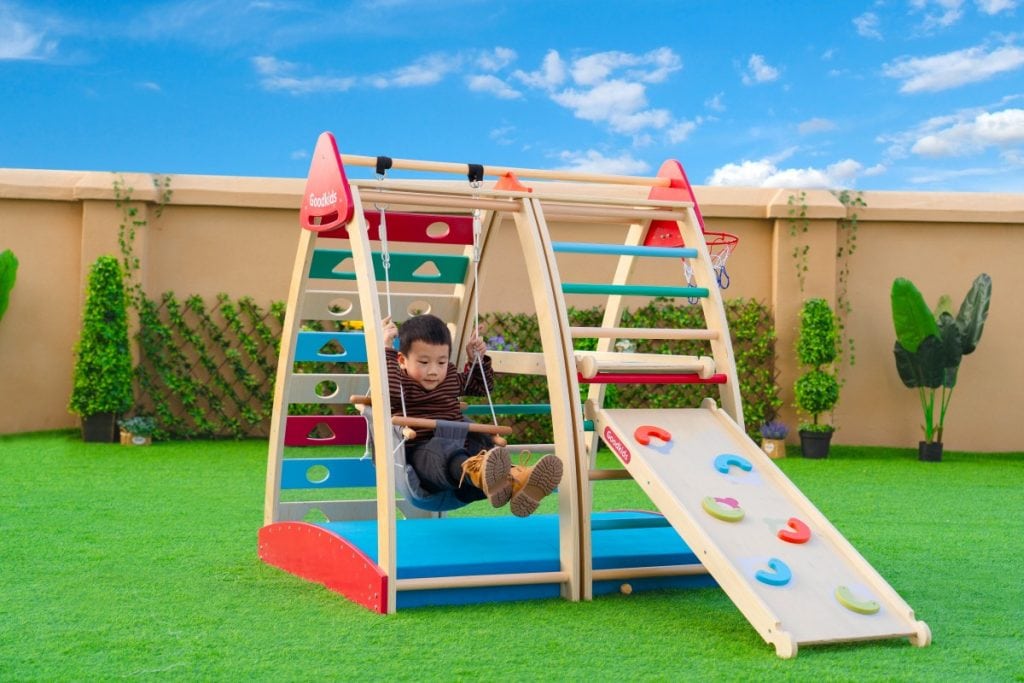 Rainbow Multi-Sided Toddler Climbing Frame