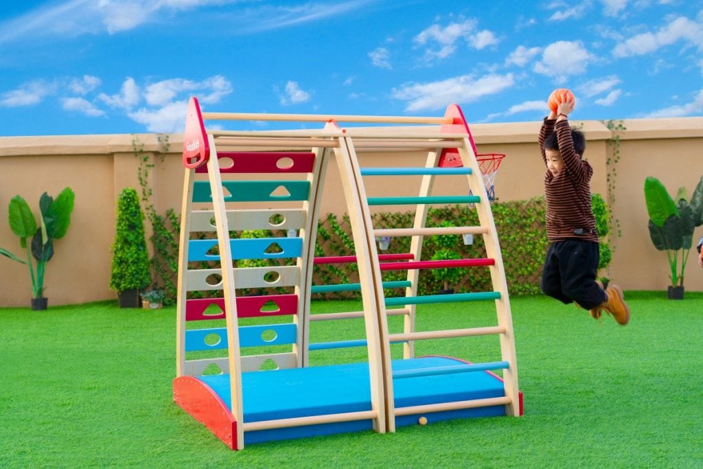 Rainbow Multi-Sided Toddler Climbing Frame