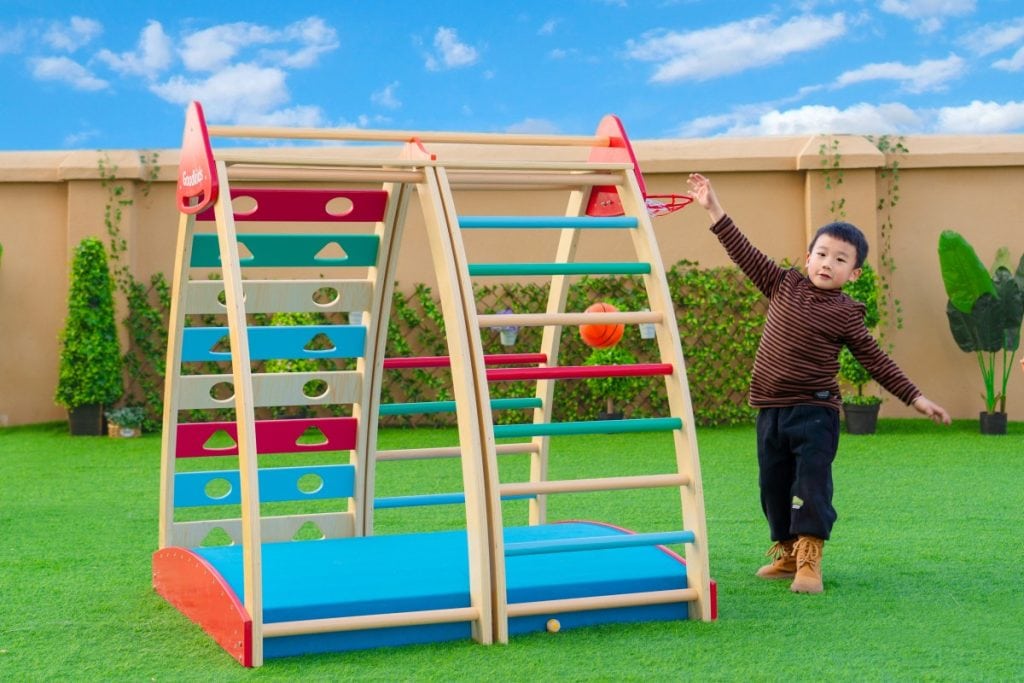 Rainbow Multi-Sided Toddler Climbing Frame
