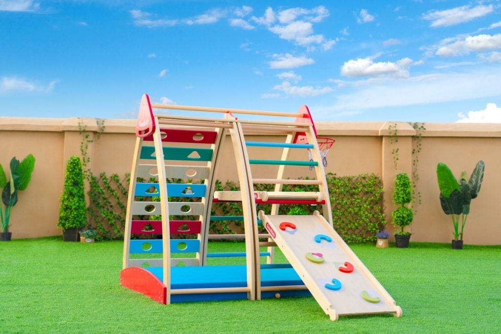Rainbow Multi-Sided Toddler Climbing Frame